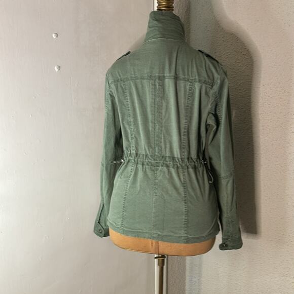 Daytrip Green Army Jacket M Lightweight Boho Cabincore Fisherman Gorpcore Skater - Picture 2 of 15